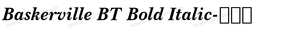 Baskerville BT Bold Italic字体转换